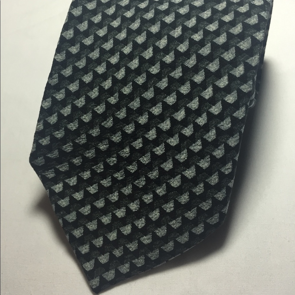 Giorgio Armani grey and black silk tie